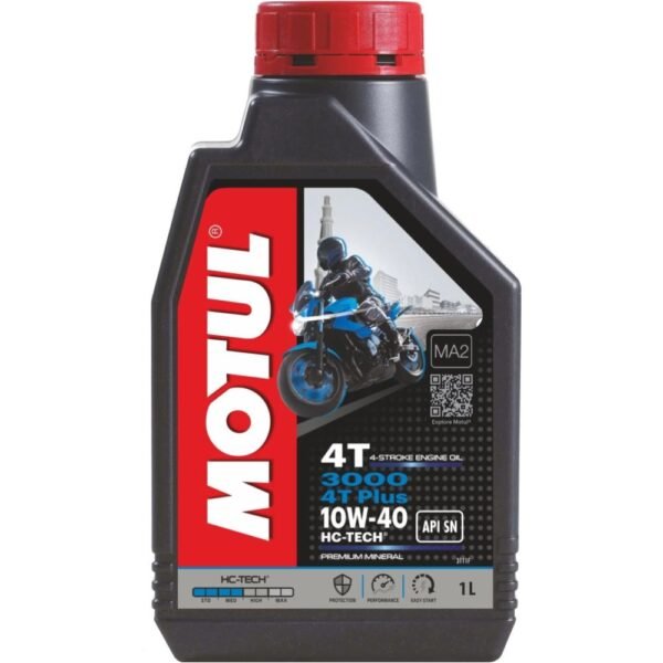 MOTUL 3000 4T PLUS 10W-40 1LITRE 2