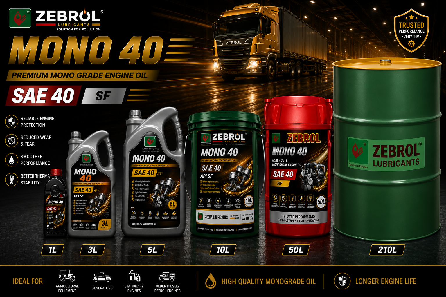 ZEBROL MONO 40 - SAE 40 SF
